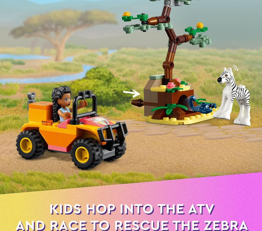 LEGO Wildlife Rescue Toy 41717 with Zebra and Giraffe Safari Animal