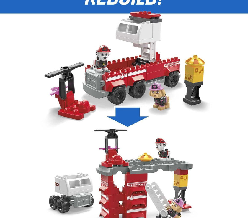 MEGA BLOKS PAW Patrol Toddler Building Blocks Toy - Fire Truck with 37 Pieces
