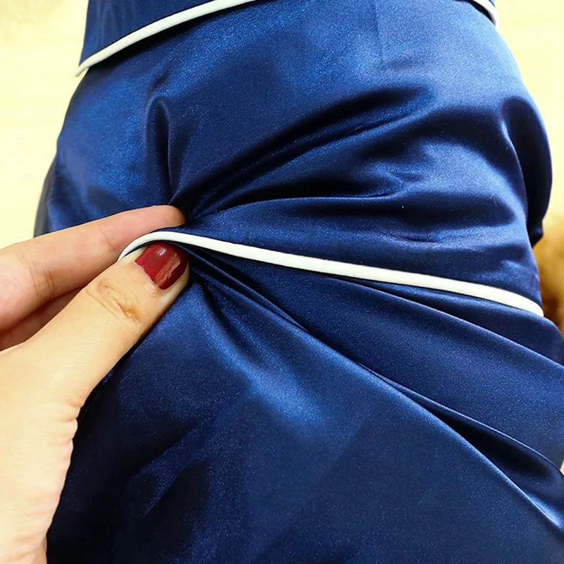 Pet Dog Clothes Soft Silk French Bulldog Pajamas Pet Coat Clothing For Small Dogs Shih Tzu Puppy Cat Shirt Pet Costume