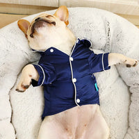 Pet Dog Clothes Soft Silk French Bulldog Pajamas Pet Coat Clothing For Small Dogs Shih Tzu Puppy Cat Shirt Pet Costume