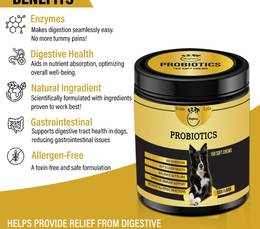 Probiotics for Dogs - 150 Chews | Duck Flavored