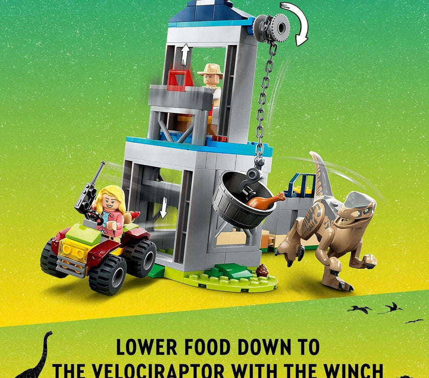 LEGO Jurassic Park Velociraptor Escape 76957 Learn to Build Dinosaur Toy