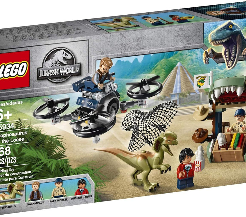 LEGO Jurassic World Dilophosaurus on The Loose 75934 Building Kit (168 Pieces)