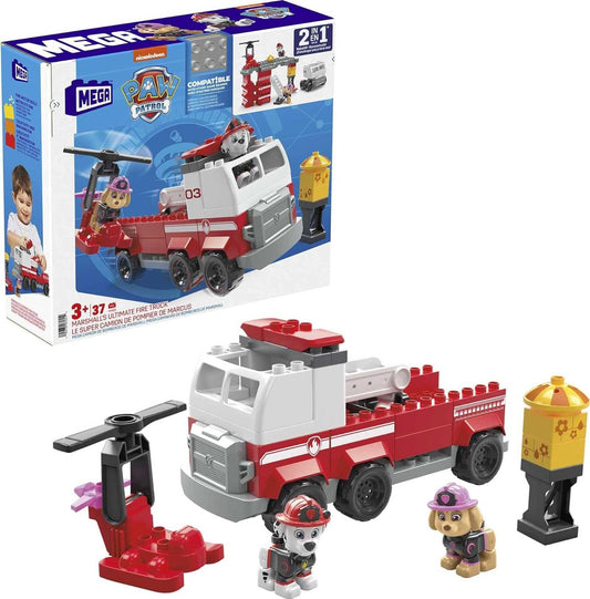 MEGA BLOKS PAW Patrol Toddler Building Blocks Toy - Fire Truck with 37 Pieces
