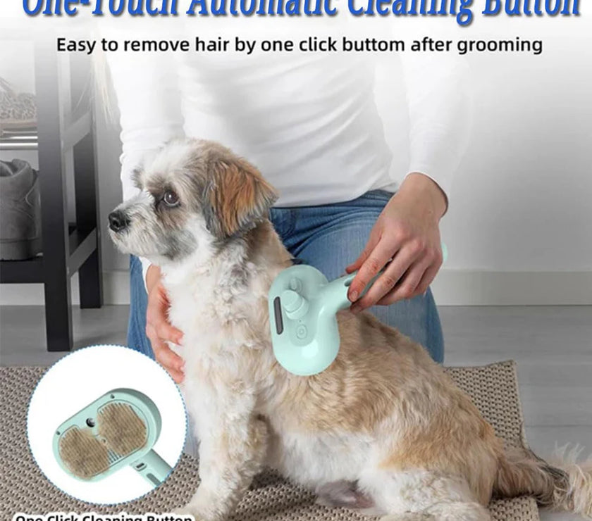 Dog Steam Grooming Brush Pet Spray Hair Removal Comb ABS Luxury Grooming Brush For Smooth Coat Pet 3 In 1 Groomer Steam