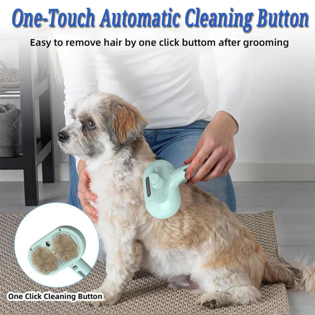 Dog Steam Grooming Brush Pet Spray Hair Removal Comb ABS Luxury Grooming Brush For Smooth Coat Pet 3 In 1 Groomer Steam