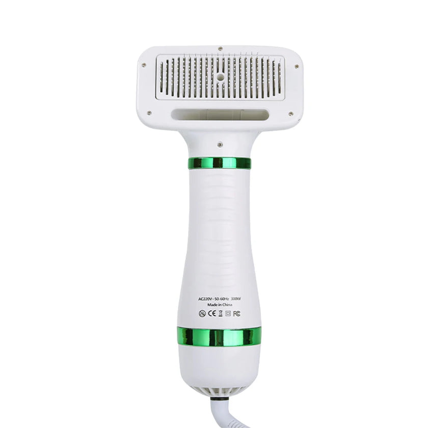 Pet Dog Hair Dryer 2-in-1 Cat Dog Dryer Grooming And Care Adjustable Temperature Low Noise Pet Blow Dryer Comb Cat Dog Supplies