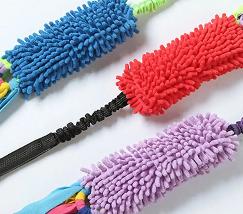 Colorful Pet Chew Toy Squeaky Plush Dog Interactive Toy with Sound Funny Teething Resistant Rope Toy for Relieve Boredom