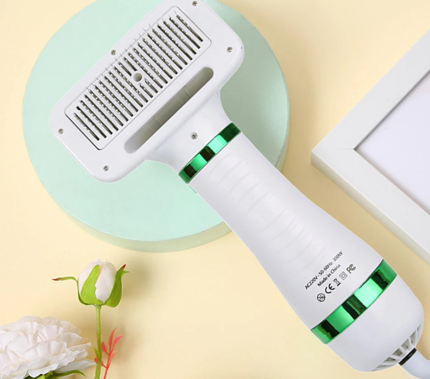 Pet Dog Hair Dryer 2-in-1 Cat Dog Dryer Grooming And Care Adjustable Temperature Low Noise Pet Blow Dryer Comb Cat Dog Supplies