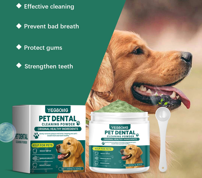 Pet Teeth Cleaning Powder for Dog Reduces Tartar and Calculus Protect Dog Oral Gum Health Freshen Breath Dog Cleaning Products