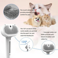 Dog Steam Grooming Brush Pet Spray Hair Removal Comb ABS Luxury Grooming Brush For Smooth Coat Pet 3 In 1 Groomer Steam