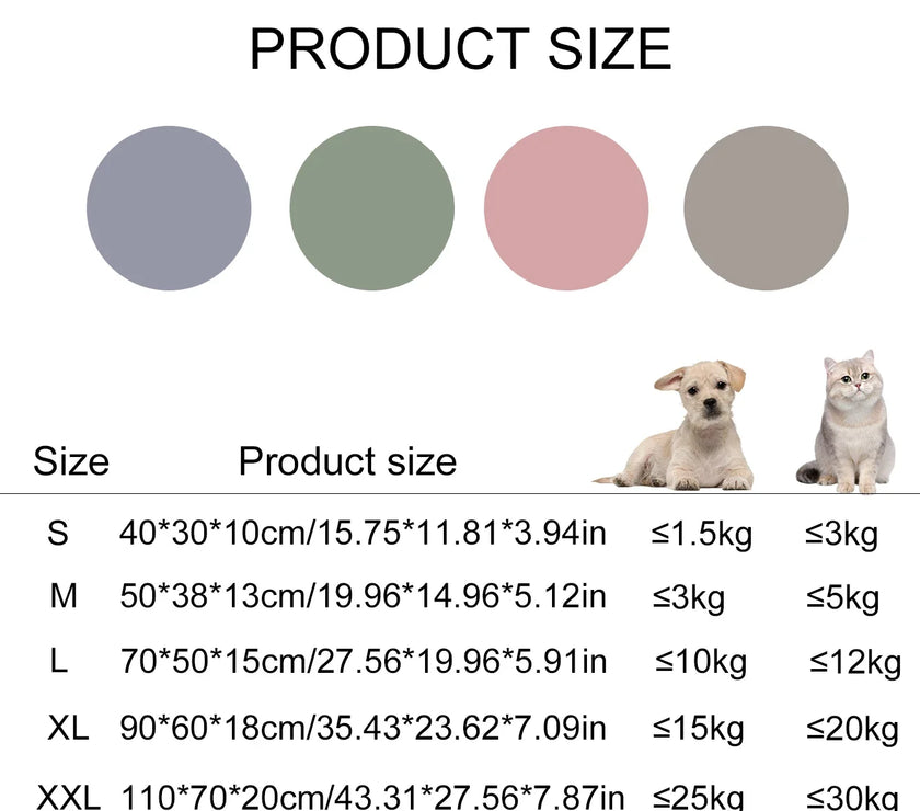 Pet Sofa Sleeping Bed Large Dog Bed House for Cats Big Space Dog Sofa Sleeping Mat Winter Warm Dog Cushion