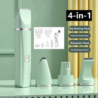 Professional 4-in-1 Electric Pet Grooming Tool Set Dog Hair Clippers USB Rechargeable Pets Haircut Trimmer Shaver Cats Supplies