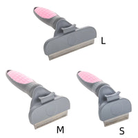 Pet Grooming Brush - Double Sided Shedding and Dematting Undercoat Rake Comb for Dogs and Cats,Extra Wide, Blue
