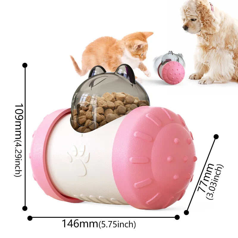 Dog Puzzle Toys Pet Food Interactive Tumbler Slow Feeder Puppy Toy Snack Treat Stimulation Chase Rolling Puppy Toy Pet Supplies