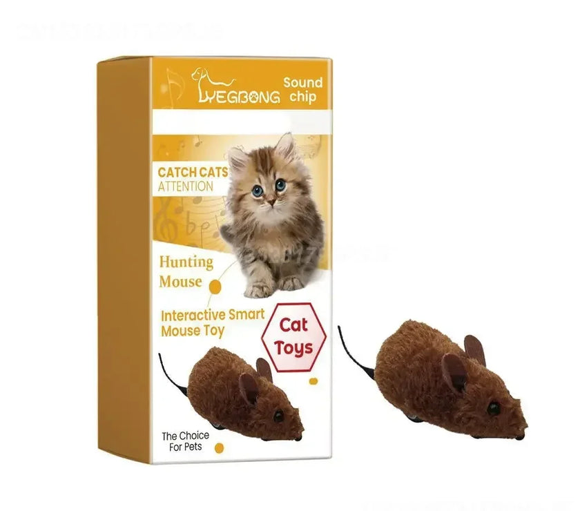 Pet Interactive Mouse Toy Plush Simulation Sound-Making Cat  Boredom Relief Amusement Chew Toy Safe Durable Small Size Realistic