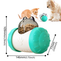 Dog Puzzle Toys Pet Food Interactive Tumbler Slow Feeder Puppy Toy Snack Treat Stimulation Chase Rolling Puppy Toy Pet Supplies