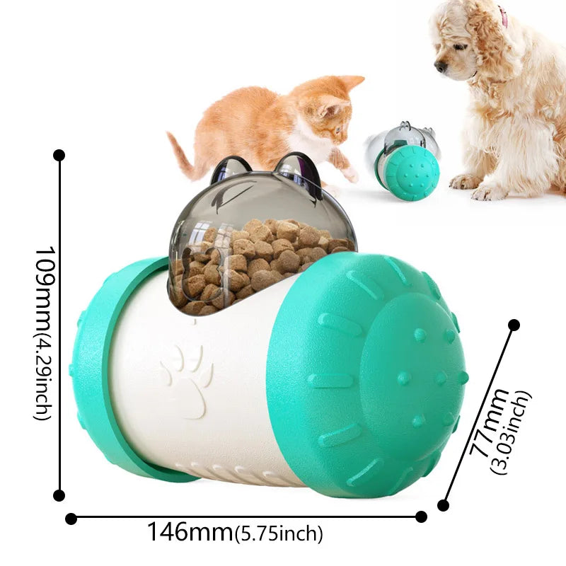 Dog Puzzle Toys Pet Food Interactive Tumbler Slow Feeder Puppy Toy Snack Treat Stimulation Chase Rolling Puppy Toy Pet Supplies