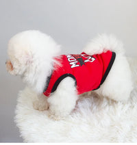 Red Pet Dog Clothes for Small Dogs Cat Vest T Shirts Chihuahua Cool Puppy Clothing Print Mommy‘s First Love for Halloween