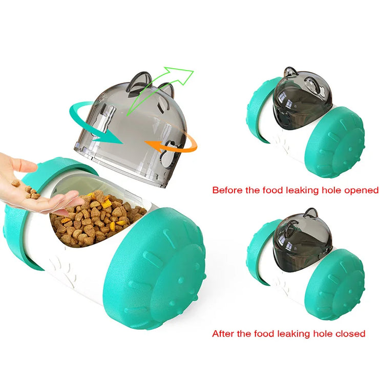 Dog Puzzle Toys Pet Food Interactive Tumbler Slow Feeder Puppy Toy Snack Treat Stimulation Chase Rolling Puppy Toy Pet Supplies