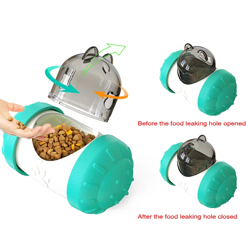 Dog Puzzle Toys Pet Food Interactive Tumbler Slow Feeder Puppy Toy Snack Treat Stimulation Chase Rolling Puppy Toy Pet Supplies