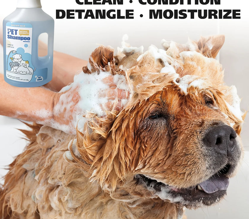 Pet Bath Gel,Pet Shampoo,Cat and Dog Bath Gel,Gentle Soothing Formula,Suitable for Cats and Dogs,Cares for Pet Hair Health,500ml