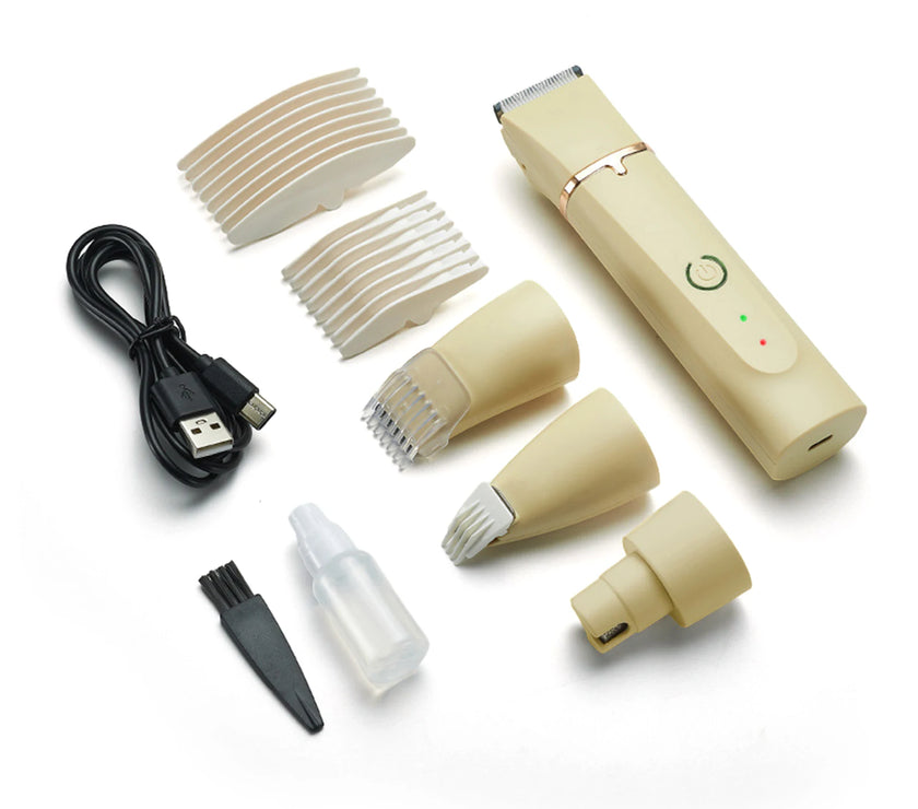 Professional 4-in-1 Electric Pet Grooming Tool Set Dog Hair Clippers USB Rechargeable Pets Haircut Trimmer Shaver Cats Supplies