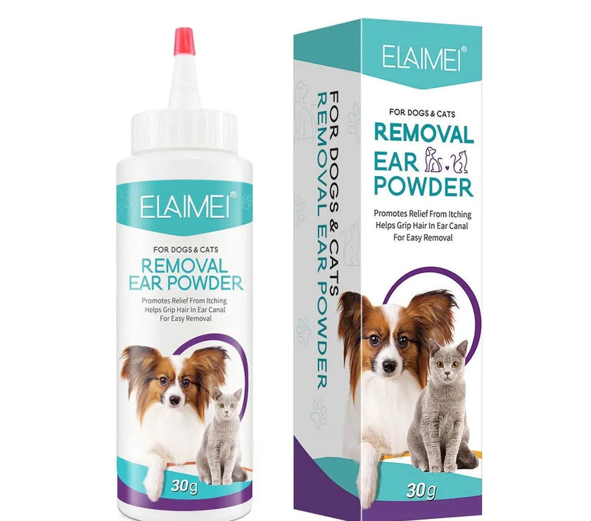 Pet Ear Powder for Dogs and Cats Pet Ear Health Care Easy to Remove Ear Hair
