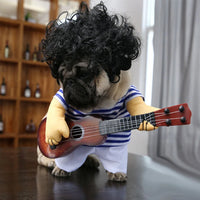 Guitar Playing Costume Pet Clothes Puppy Dress Christmas Gift Dog Wear Home Garden Supplies Dog Apparel Jacket