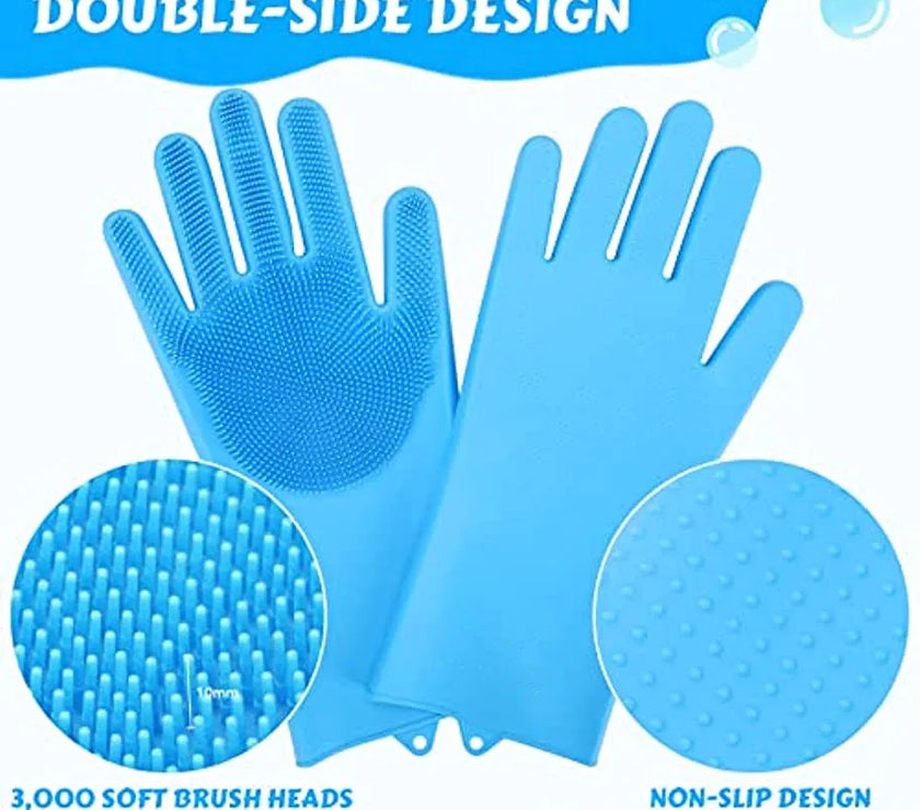 Pet Grooming Bathing Gloves Dog Cat Bathing Shampoo Scrubber Magic Massaging Cleaning Cleanner Sponge Silicon Hair Removal Glove