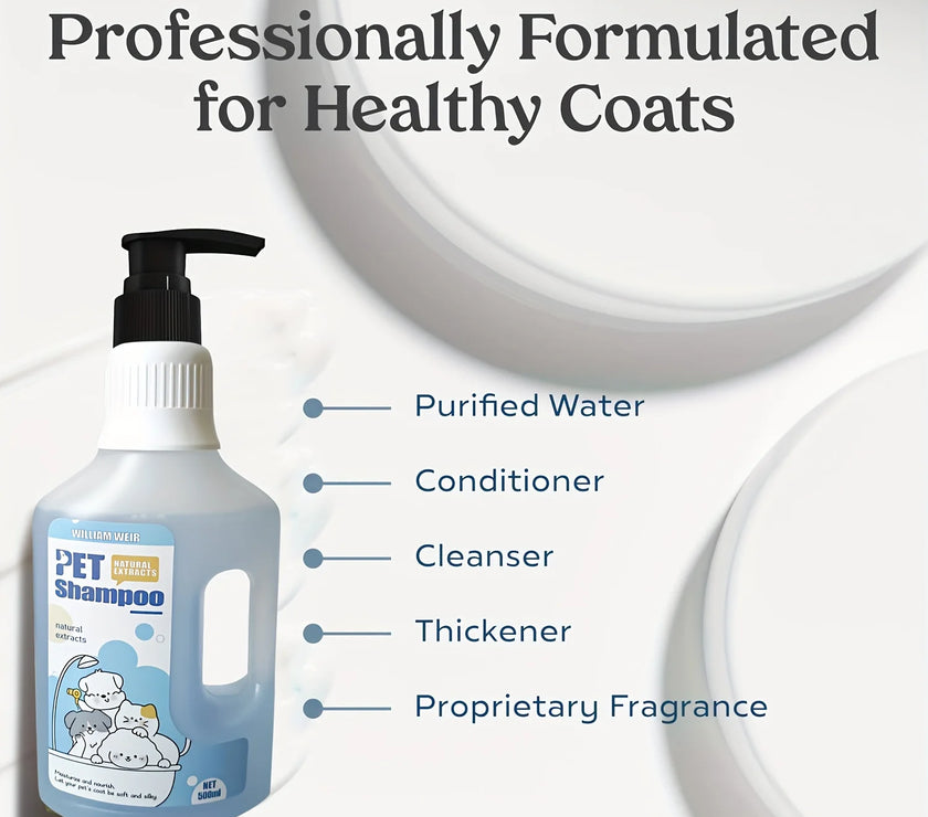 Pet Bath Gel,Pet Shampoo,Cat and Dog Bath Gel,Gentle Soothing Formula,Suitable for Cats and Dogs,Cares for Pet Hair Health,500ml