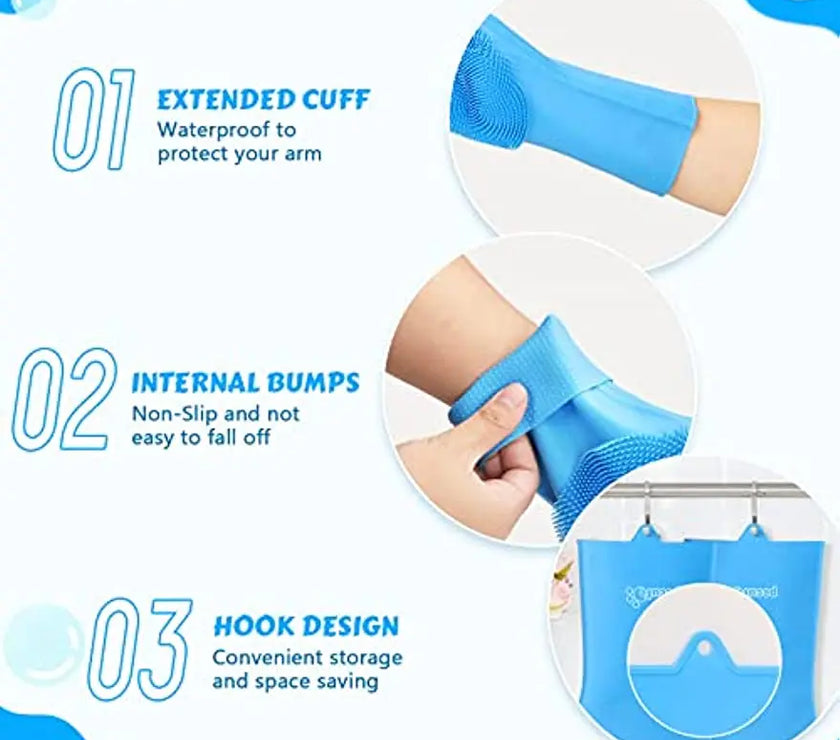 Pet Grooming Bathing Gloves Dog Cat Bathing Shampoo Scrubber Magic Massaging Cleaning Cleanner Sponge Silicon Hair Removal Glove