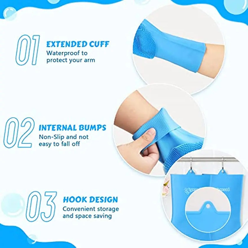 Pet Grooming Bathing Gloves Dog Cat Bathing Shampoo Scrubber Magic Massaging Cleaning Cleanner Sponge Silicon Hair Removal Glove