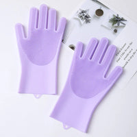 Pet Grooming Gloves Gentle Dog Bathing Shampoo Brush Massage Mitt with Enhanced Efficient Deshedding Glove for Dogs Cats Rabbits