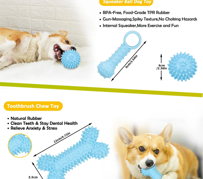 5-pack pet toys plush dog toys teething pet toys