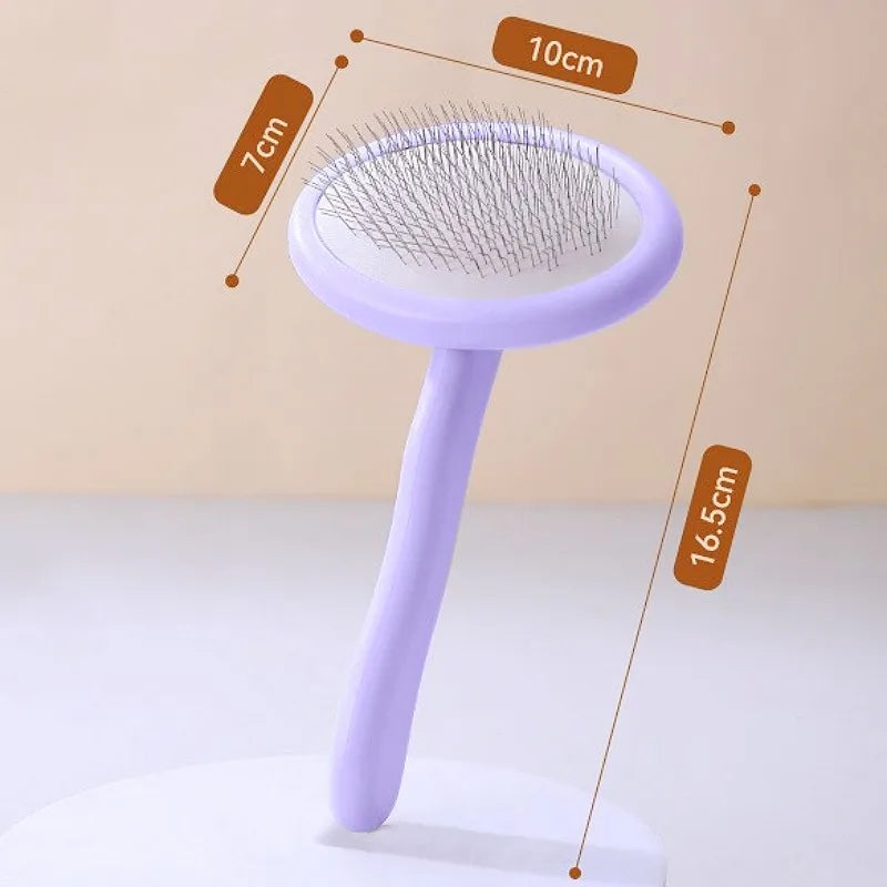 Dog Brush Pet Hair Remover Massage Cat Brush Stainless Steel Combs for Dog Hair Cleaning Comfortable Handle Brushes Pet Grooming