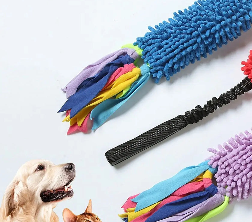 Colorful Pet Chew Toy Squeaky Plush Dog Interactive Toy with Sound Funny Teething Resistant Rope Toy for Relieve Boredom