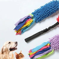 Colorful Pet Chew Toy Squeaky Plush Dog Interactive Toy with Sound Funny Teething Resistant Rope Toy for Relieve Boredom