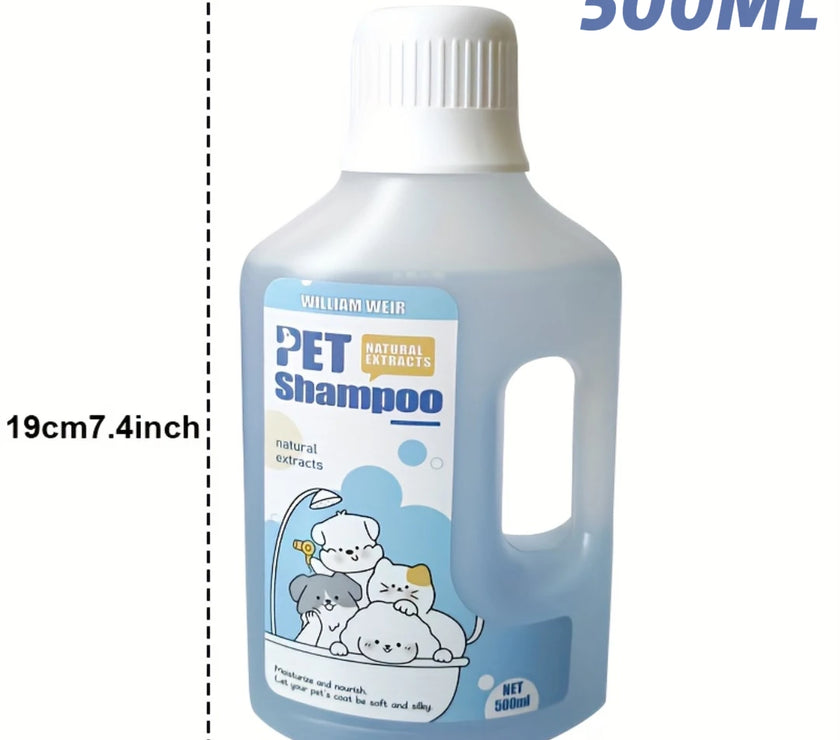 Pet Bath Gel,Pet Shampoo,Cat and Dog Bath Gel,Gentle Soothing Formula,Suitable for Cats and Dogs,Cares for Pet Hair Health,500ml