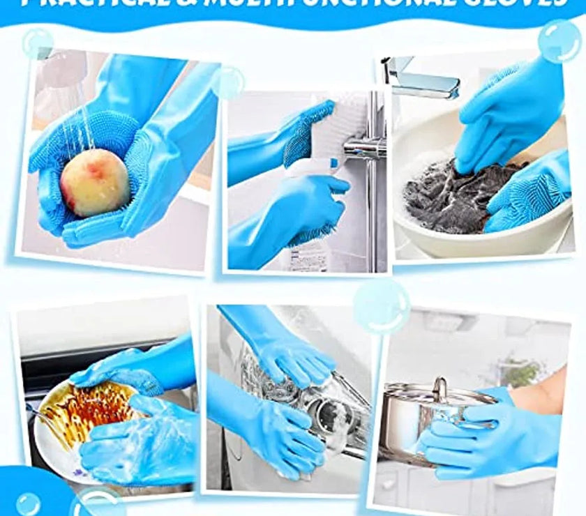 Pet Grooming Bathing Gloves Dog Cat Bathing Shampoo Scrubber Magic Massaging Cleaning Cleanner Sponge Silicon Hair Removal Glove
