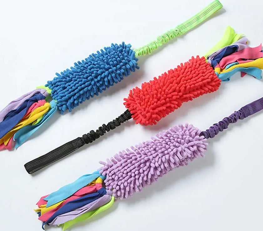 Colorful Pet Chew Toy Squeaky Plush Dog Interactive Toy with Sound Funny Teething Resistant Rope Toy for Relieve Boredom