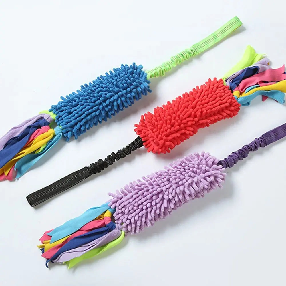 Colorful Pet Chew Toy Squeaky Plush Dog Interactive Toy with Sound Funny Teething Resistant Rope Toy for Relieve Boredom