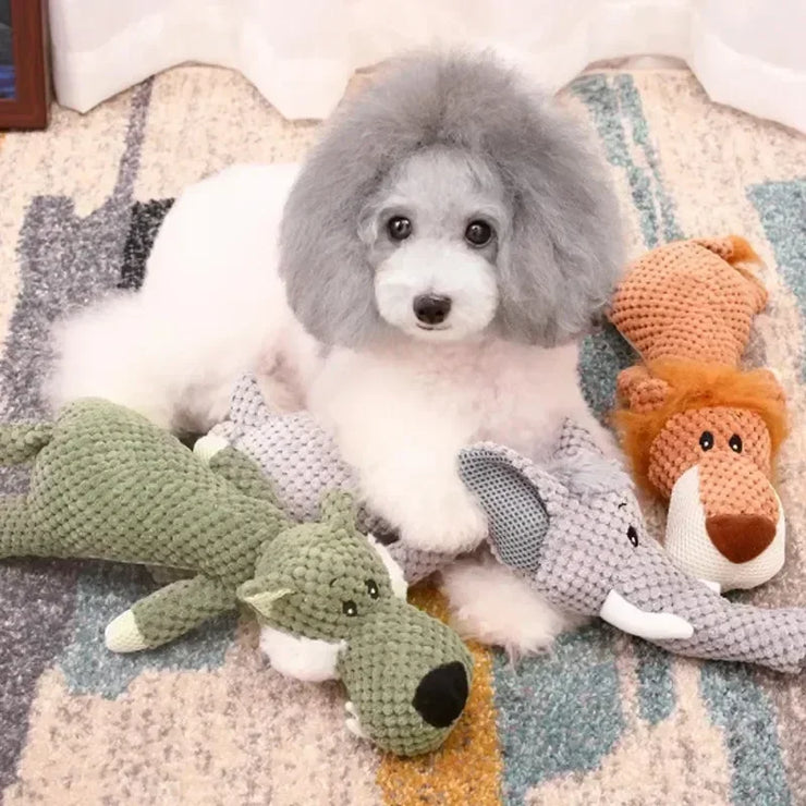 Pet Dog Toys for Large Dogs Cute Plush Squeak Stuffed Toys Fleece Durable Chewing Cute Soft Toys Pet Molar Toys Dogs Accessories