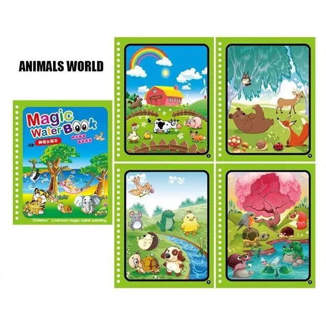 Magic Water Drawing Coloring Book