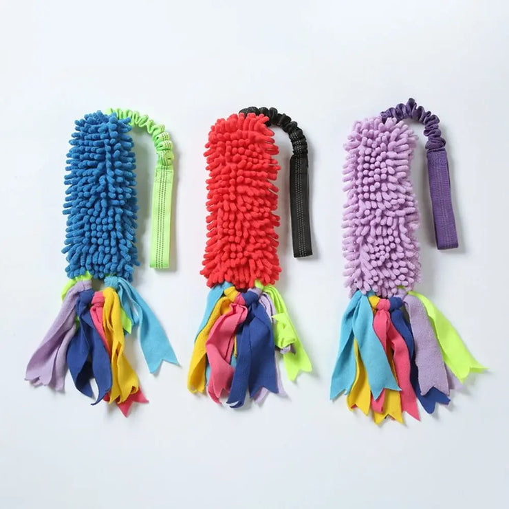 Colorful Pet Chew Toy Squeaky Plush Dog Interactive Toy with Sound Funny Teething Resistant Rope Toy for Relieve Boredom