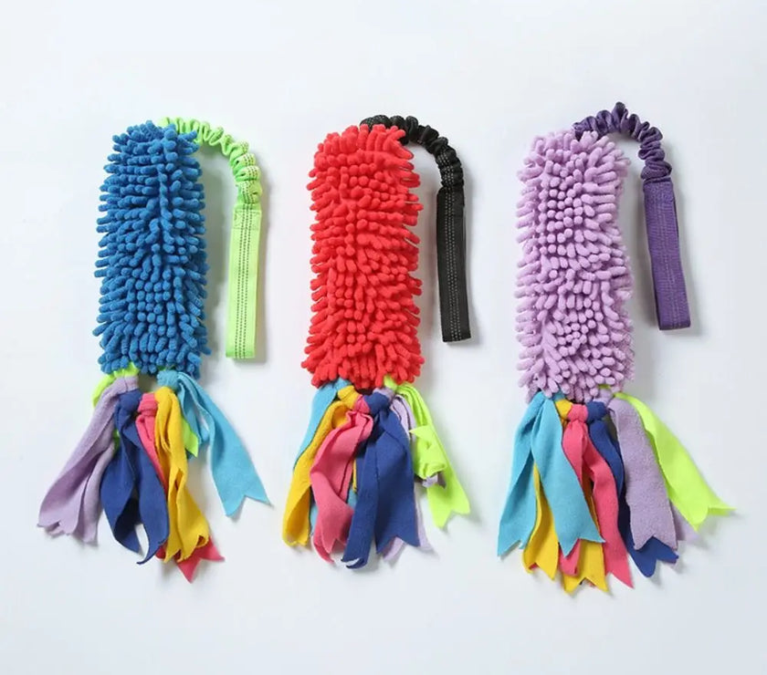 Colorful Pet Chew Toy Squeaky Plush Dog Interactive Toy with Sound Funny Teething Resistant Rope Toy for Relieve Boredom