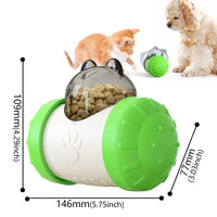 Dog Puzzle Toys Pet Food Interactive Tumbler Slow Feeder Puppy Toy Snack Treat Stimulation Chase Rolling Puppy Toy Pet Supplies