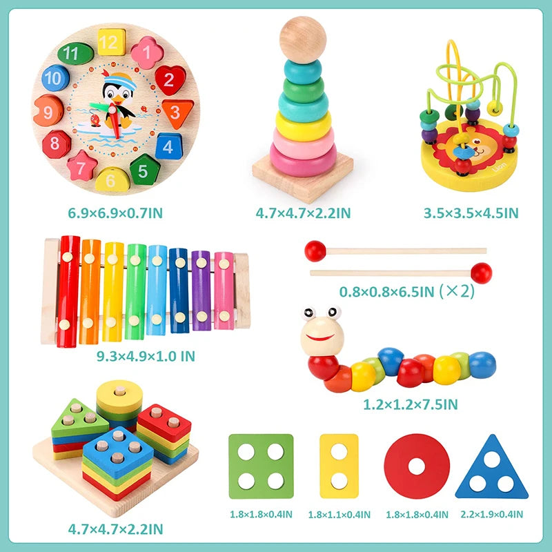 5-6pcs/set Montessori Wooden Toys for Babies