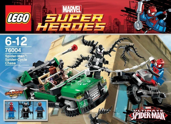 LEGO Super Heroes Spiderman Spider Cycle Chase 76004
