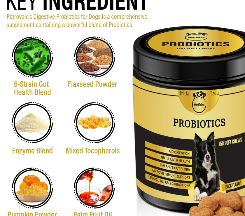 Probiotics for Dogs - 150 Chews | Duck Flavored